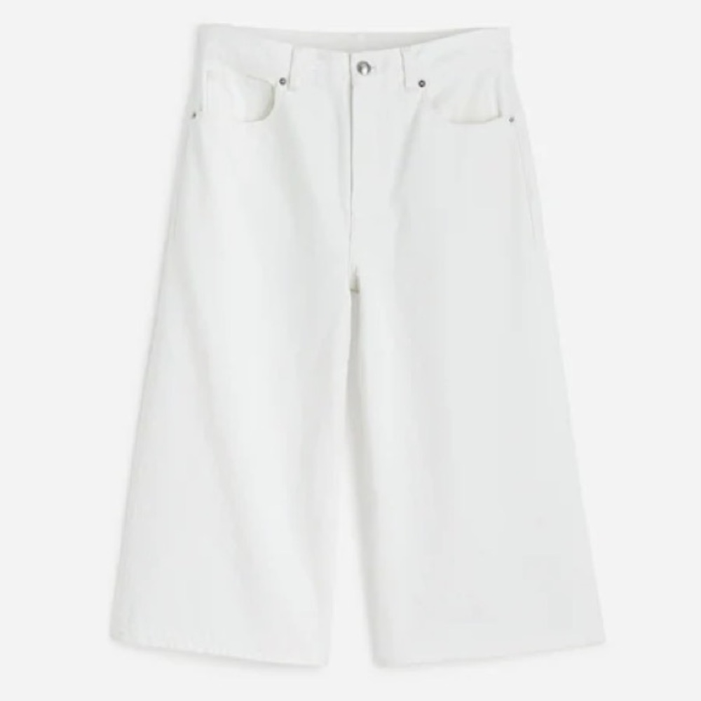 MADEWELL White Capri Cropped Denim Culottes Jeans Size 30 - Picture 6 of 6